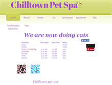 Tablet Screenshot of chilltownpetspa.com